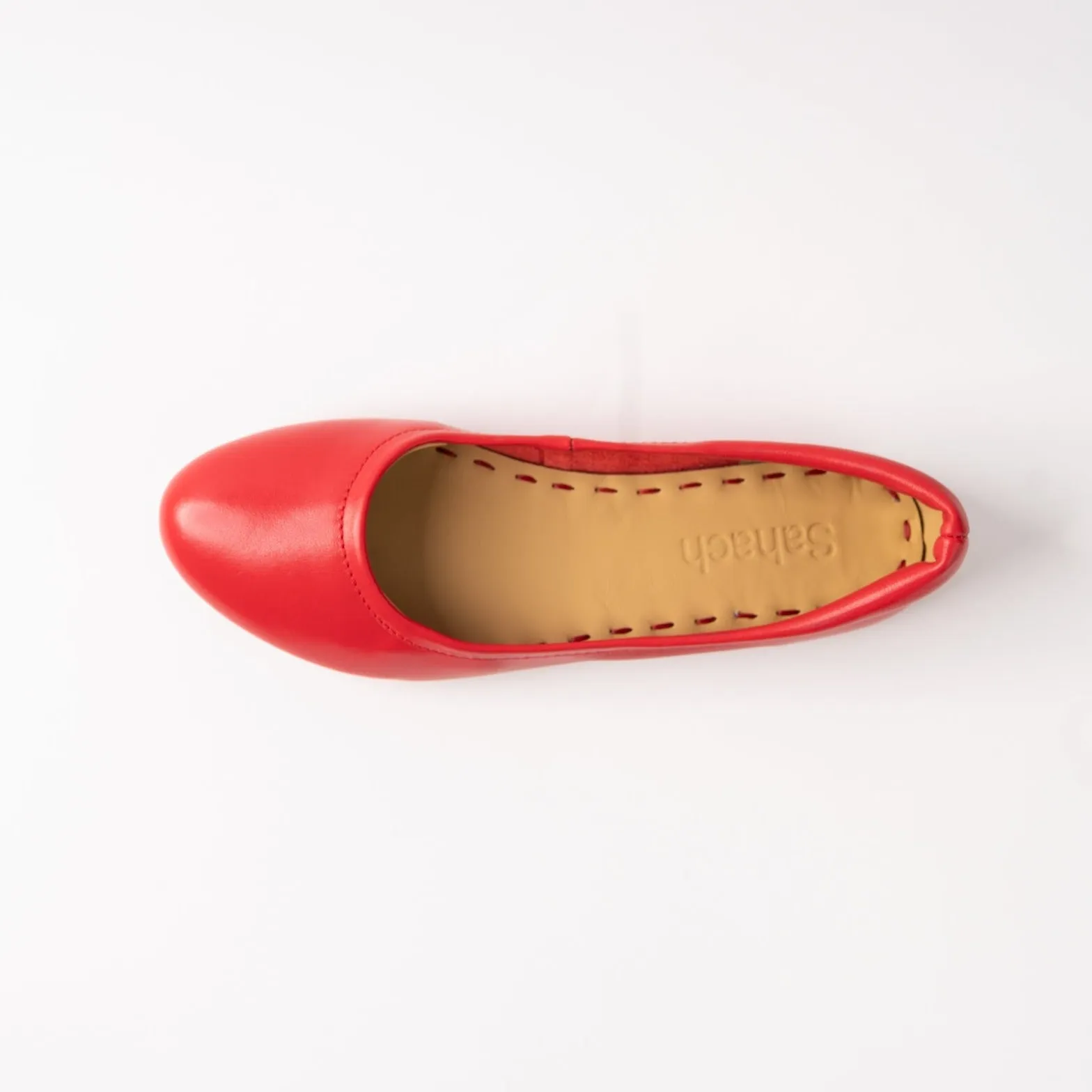 Cardinal Red Silken Glide Sahach Ballet Flats