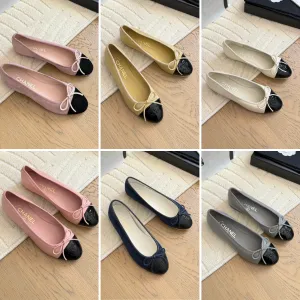 CC 25C Ballet Flat Two-tone Patent Calfskin