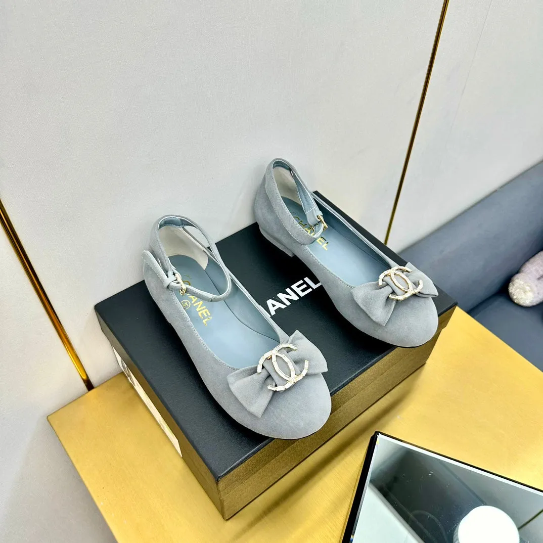 CC 25s Ballet Flats Gray Velvet 297806
