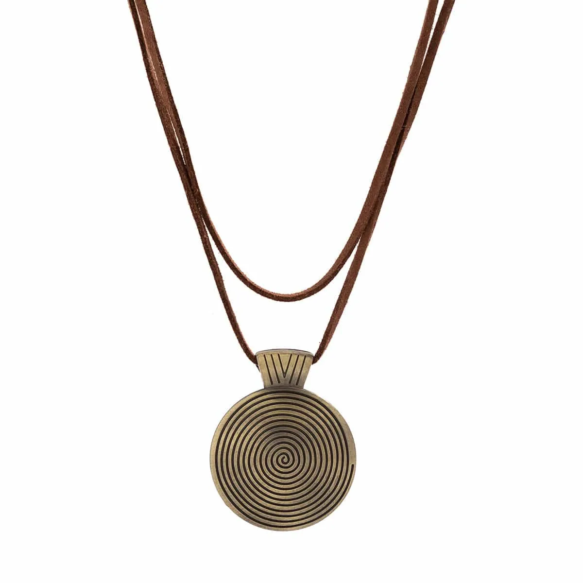 Chic Layered Velvet Large Round Pendant Necklace
