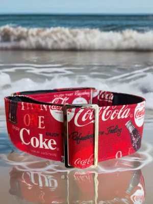 Classic coke design summer ready greyhound Martingale collar cotton covered 50mm width super soft