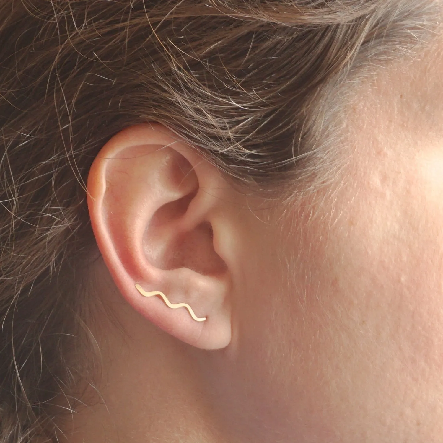 Classic Wave Adjustable Ear Climbers - 0205