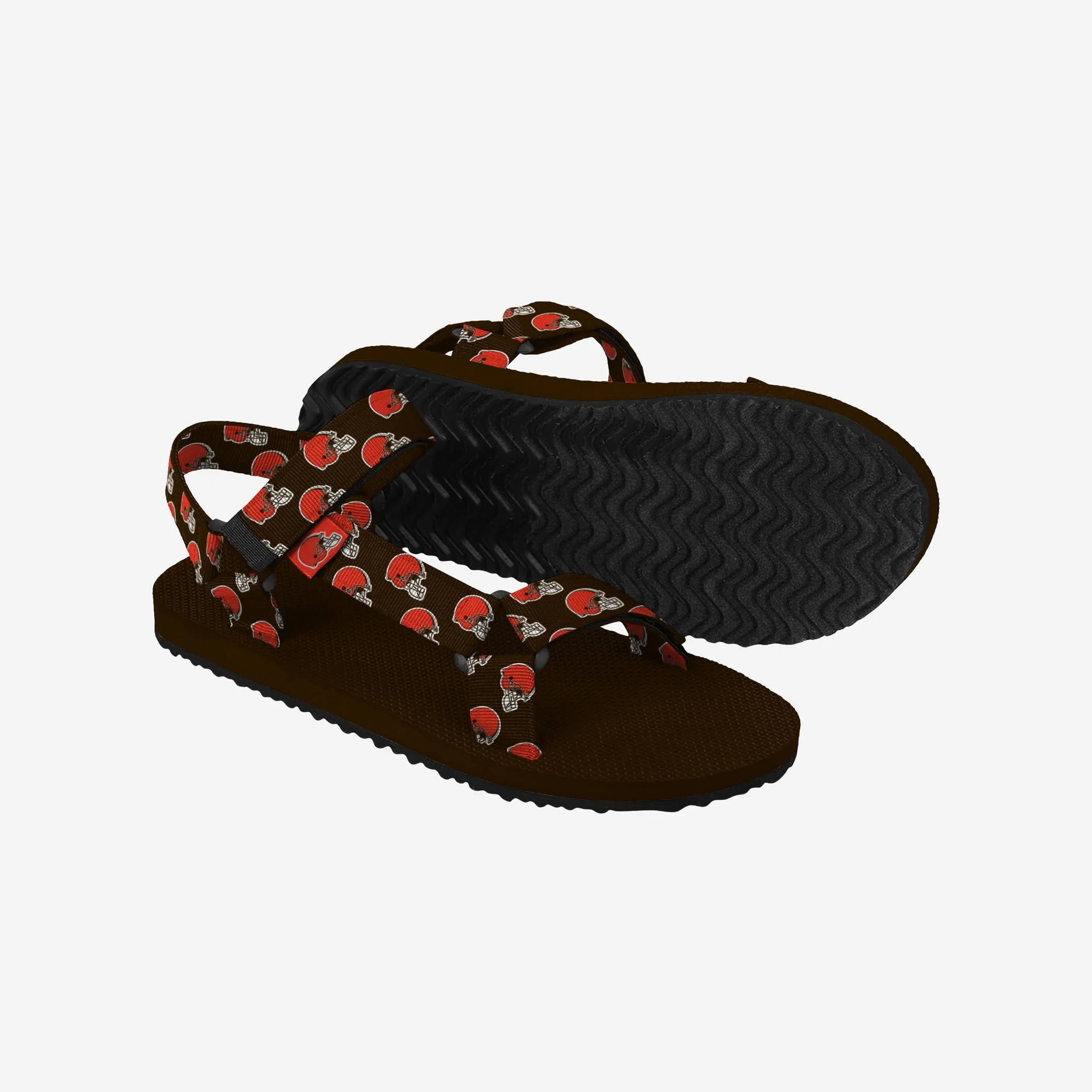 Cleveland Browns Womens Repeat Logo Strap Sandal