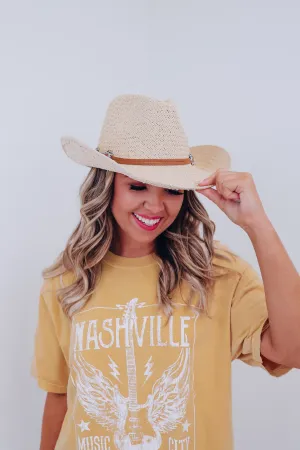 Cowgirl Cool Straw Hat - Natural