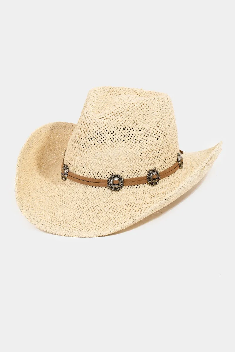 Cowgirl Cool Straw Hat - Natural