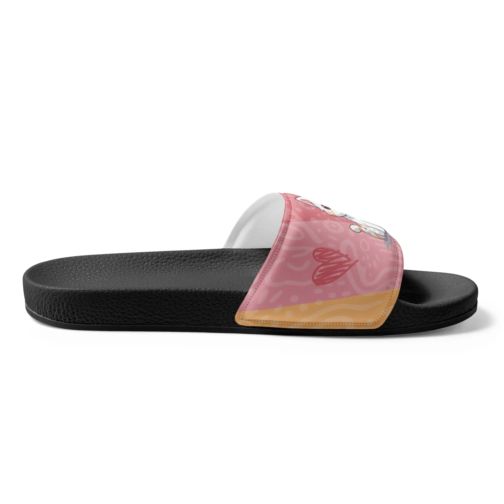 Cute Cat-Themed Pink Women's Slides