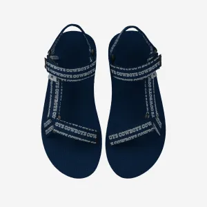 Dallas Cowboys Womens Repeat Logo Strap Sandal