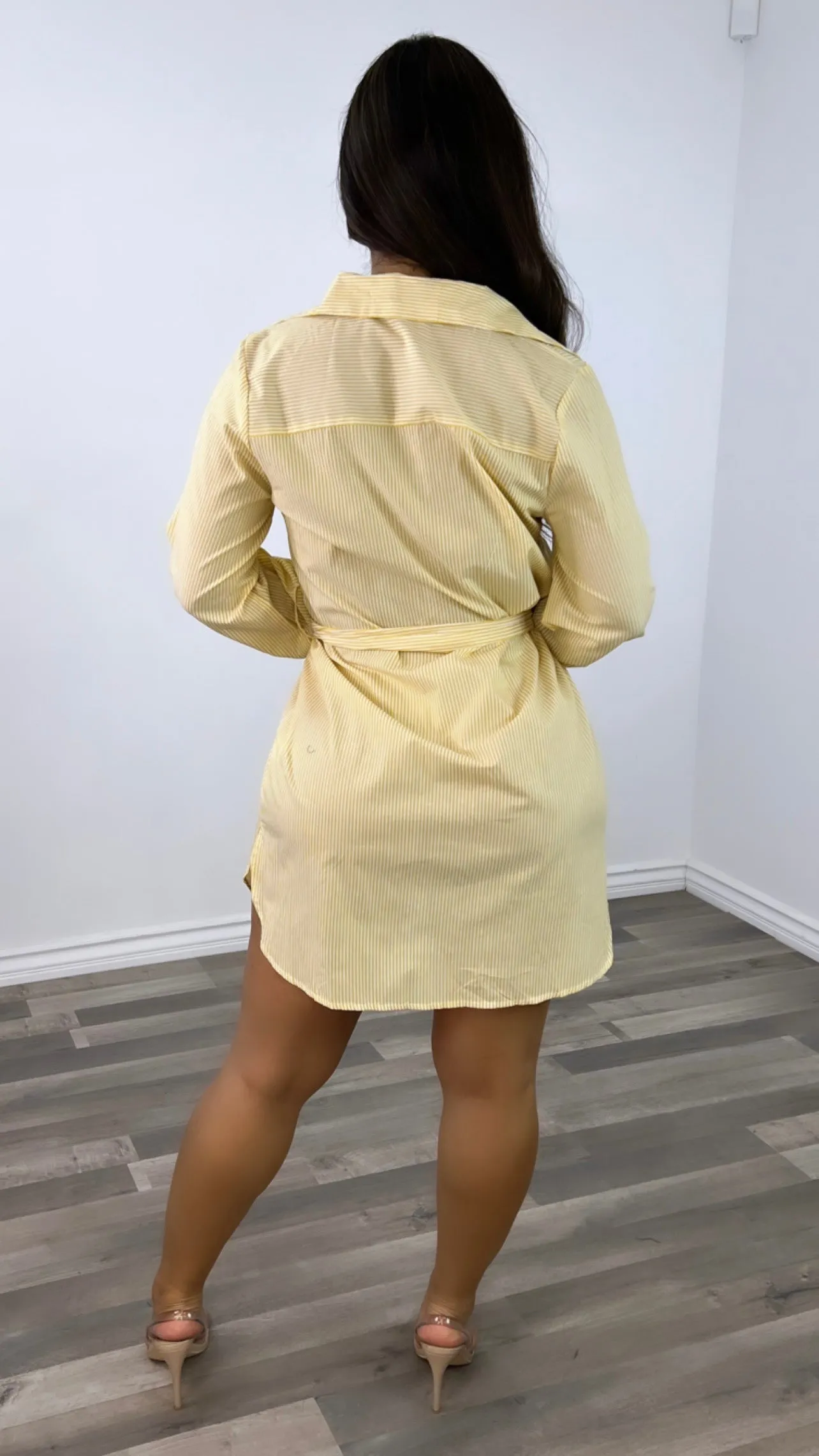 Daniella Dress Shirt-(Yellow)
