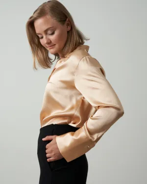 daria blouse - nude