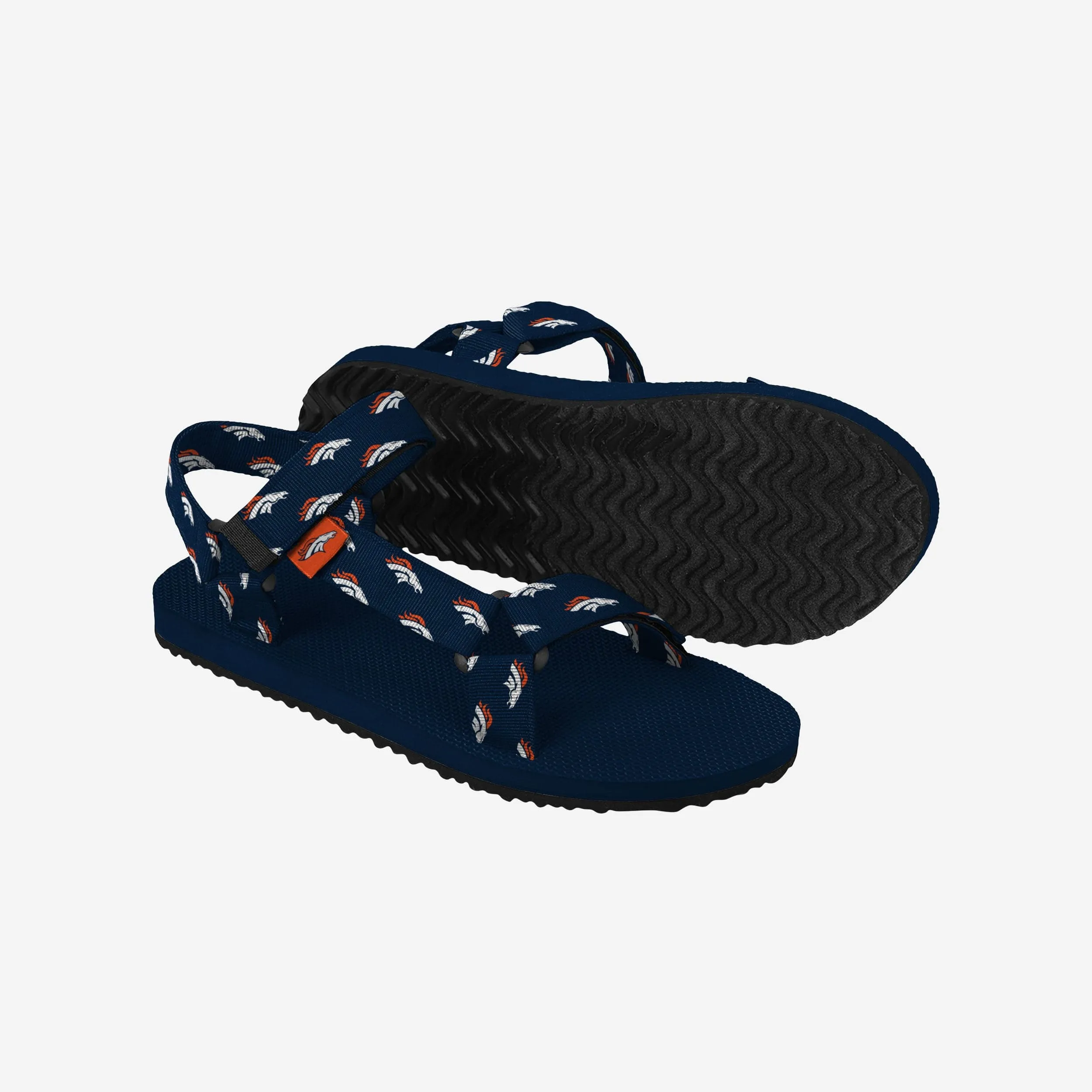 Denver Broncos Womens Repeat Logo Strap Sandal