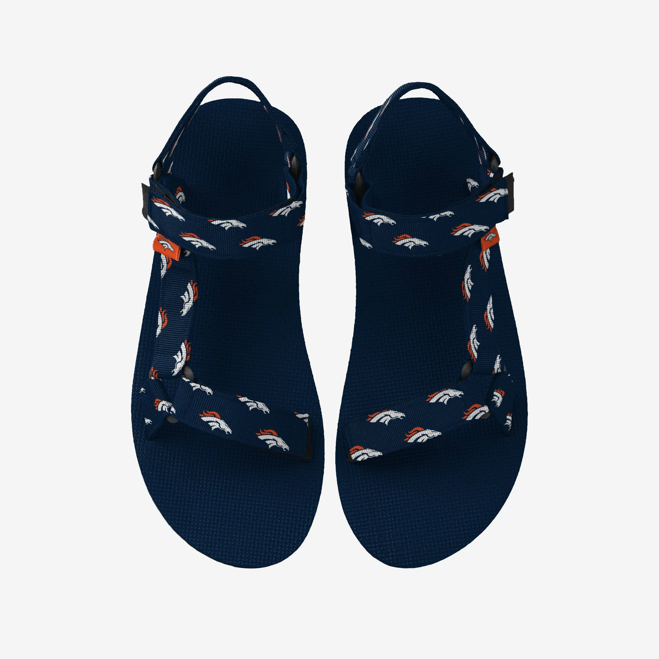Denver Broncos Womens Repeat Logo Strap Sandal