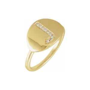 Diamond Initial Ring