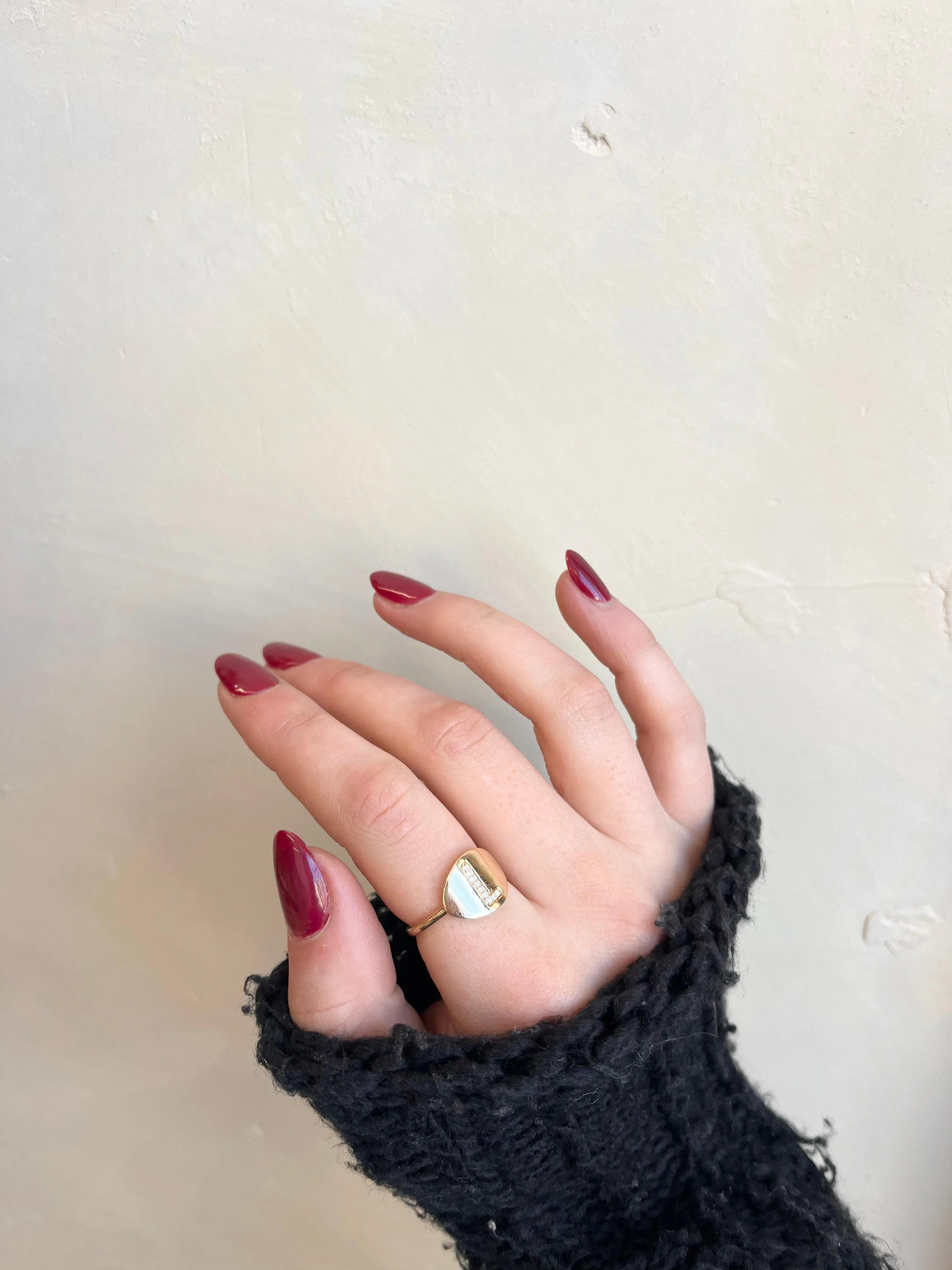 Diamond Initial Ring