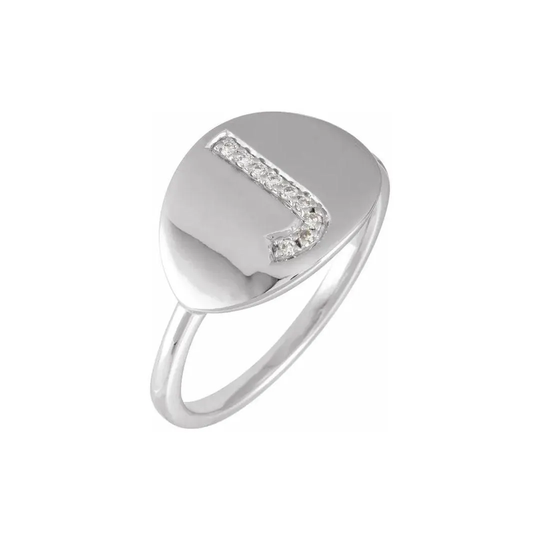 Diamond Initial Ring