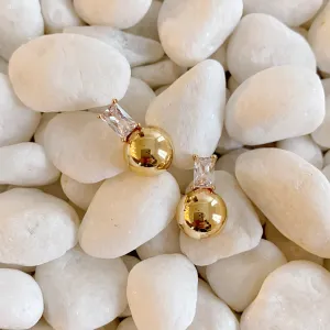Diana's Golden Ball Stud Earrings