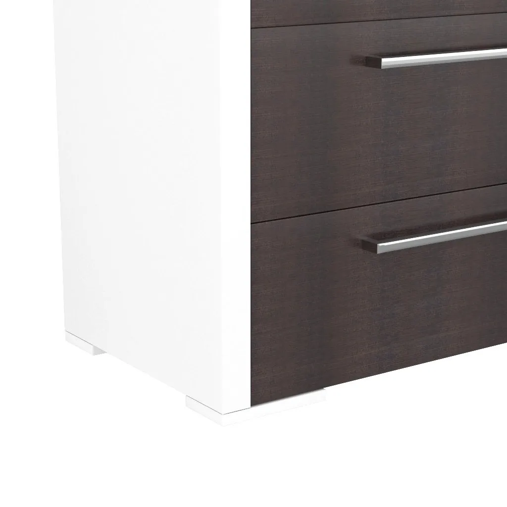 double dresser drawer 6 - Alpine - wood barn and white
