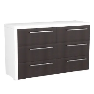 double dresser drawer 6 - Alpine - wood barn and white