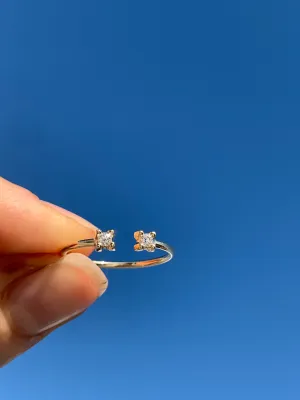 Double White 2mm Open Ring