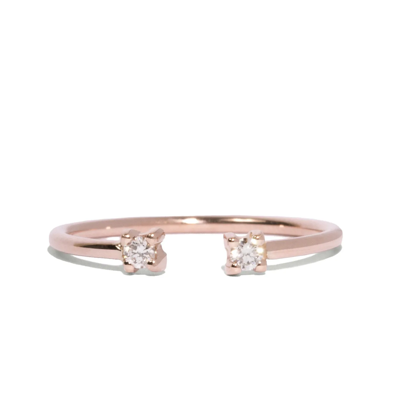 Double White 2mm Open Ring