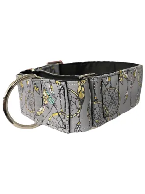 Dream catcher Cotton covered greyhound Martingale collar 50mm width super soft