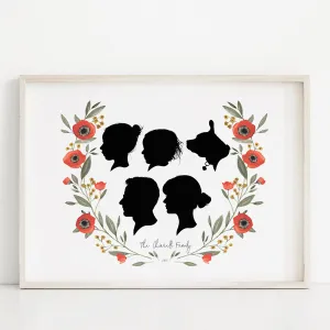 Family Silhouette Portrait