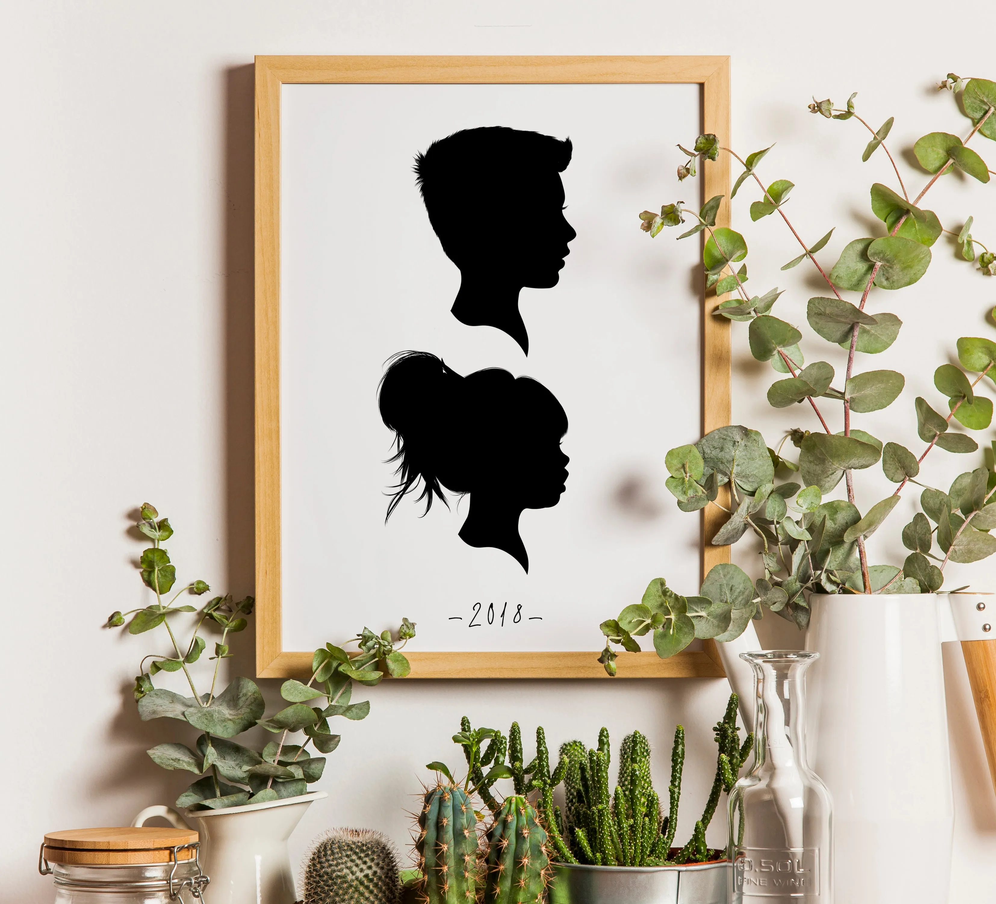 Family Silhouette Portrait