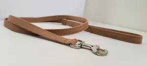 Fawn Microsuede 1/2" x 4' Leash - Plain