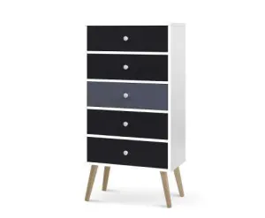 Five Chest of Drawers - Black