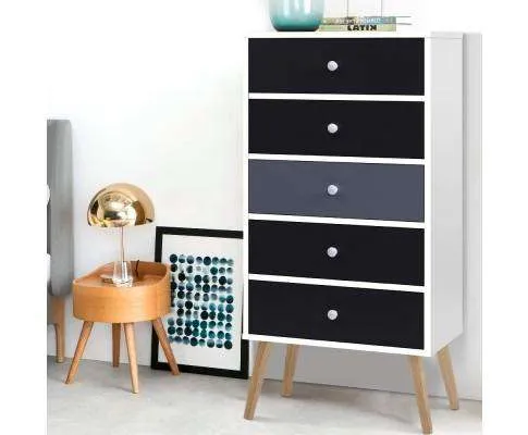 Five Chest of Drawers - Black