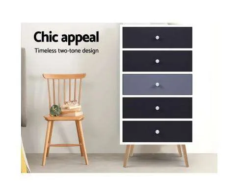 Five Chest of Drawers - Black