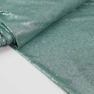 Flip Sequin Fabric - Mint Green, Silver