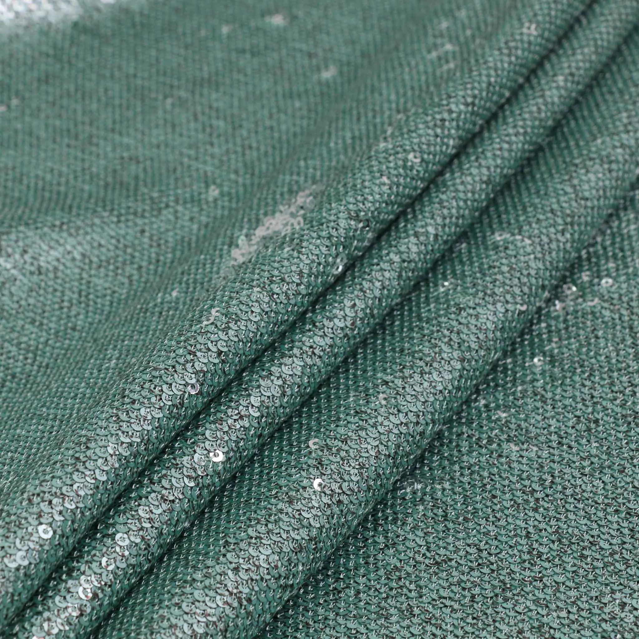 Flip Sequin Fabric - Mint Green, Silver