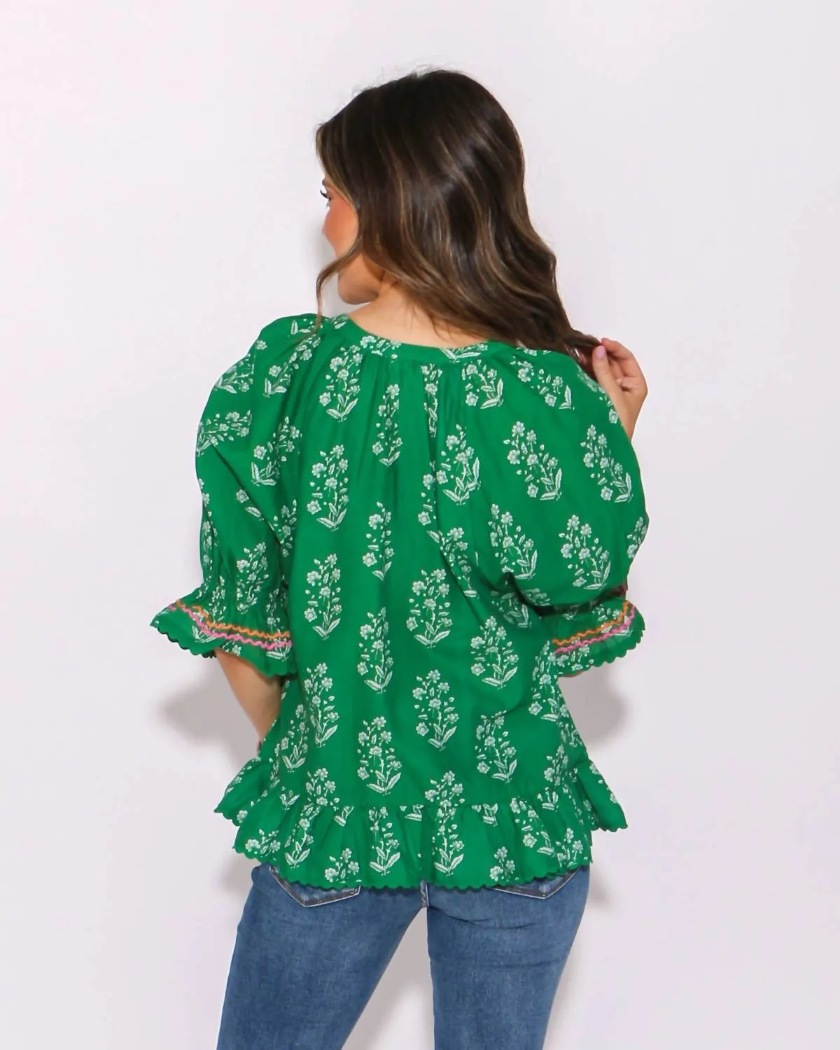 Flouncy Top In Green
