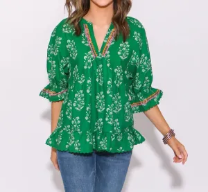 Flouncy Top In Green
