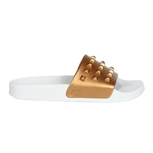 Franco White Slides - Metallic Jelly