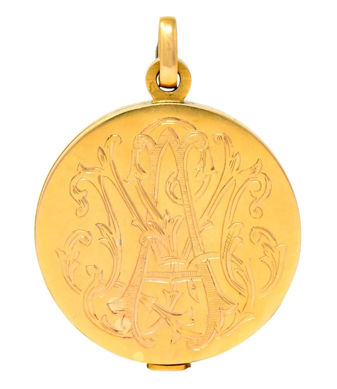 French Belle Epoque Diamond Platinum 18 Karat Gold Heron Compact Edwardian Pendant