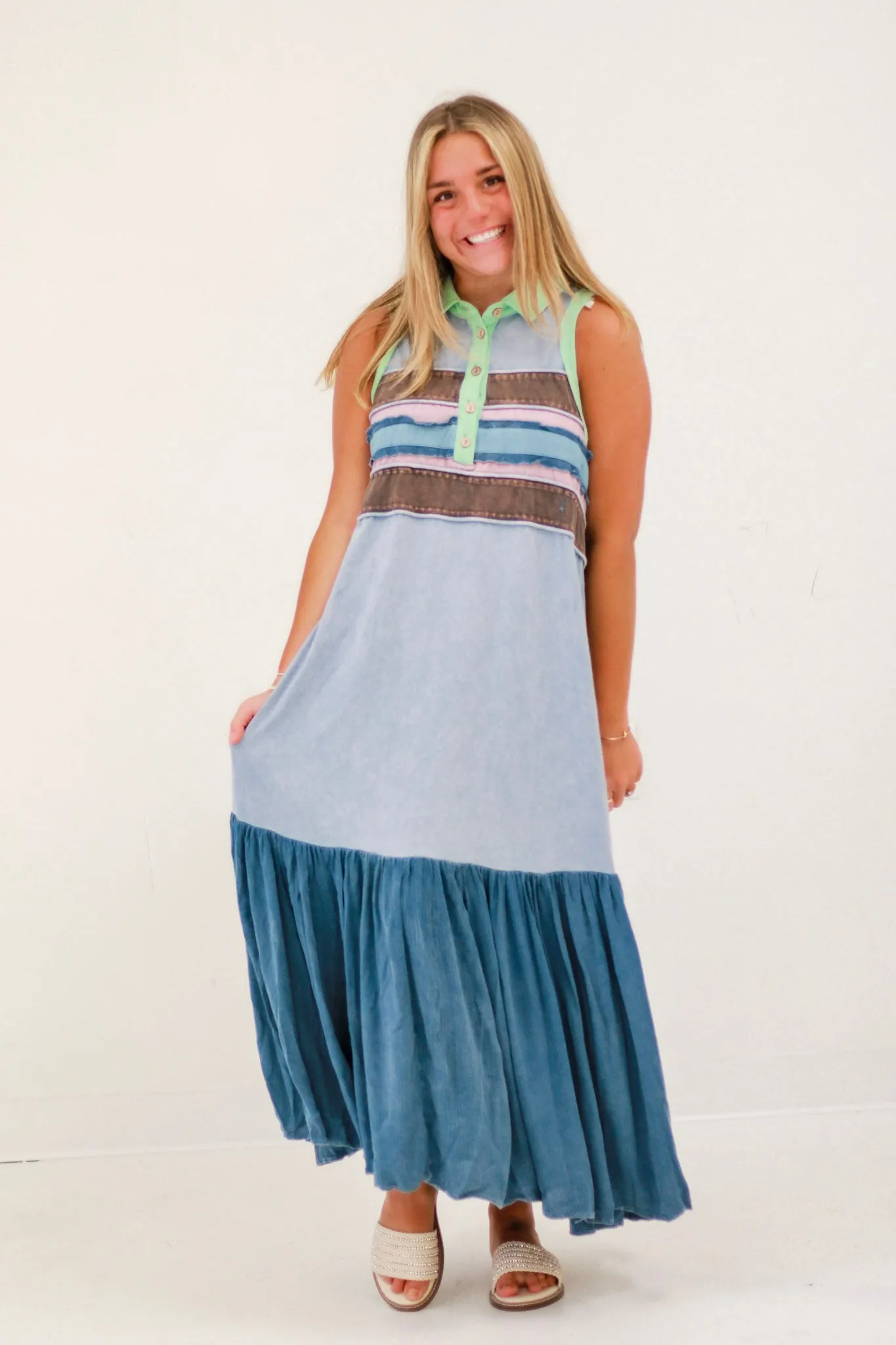 Fun & Free Washed Maxi Dress by Oli & Hali