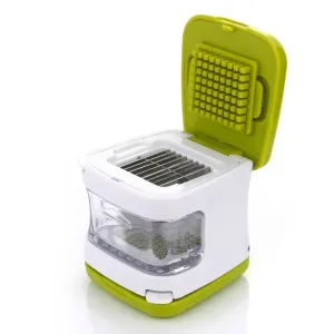 Garlic Cube, PAMISO Easy Garlic Press Garlic Chopper,Mini Garlic Press, Garlic Crusher, Garlic Dicer, Durable Plastic with Stainless Steel Blades