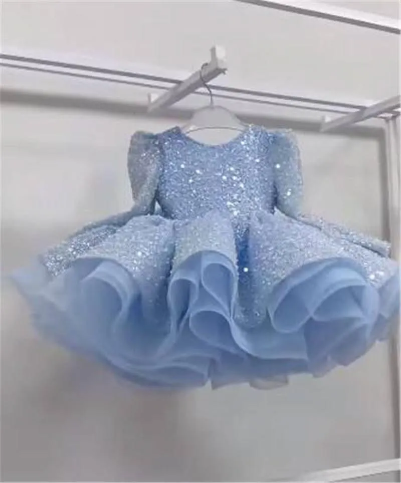 Glittering Pink Princess Dress Versatile Sequined Dress Exquisite Gown Designed for Little Girls