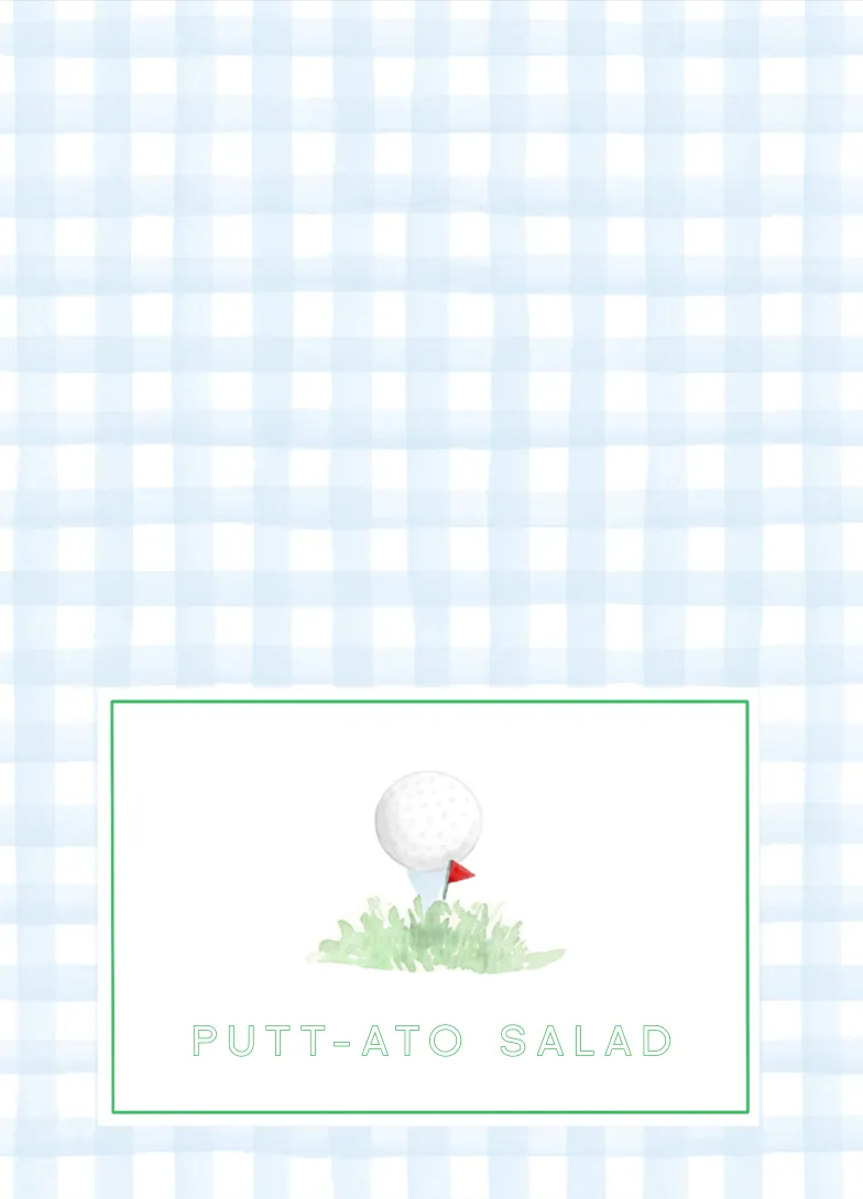 Golf Food Cards