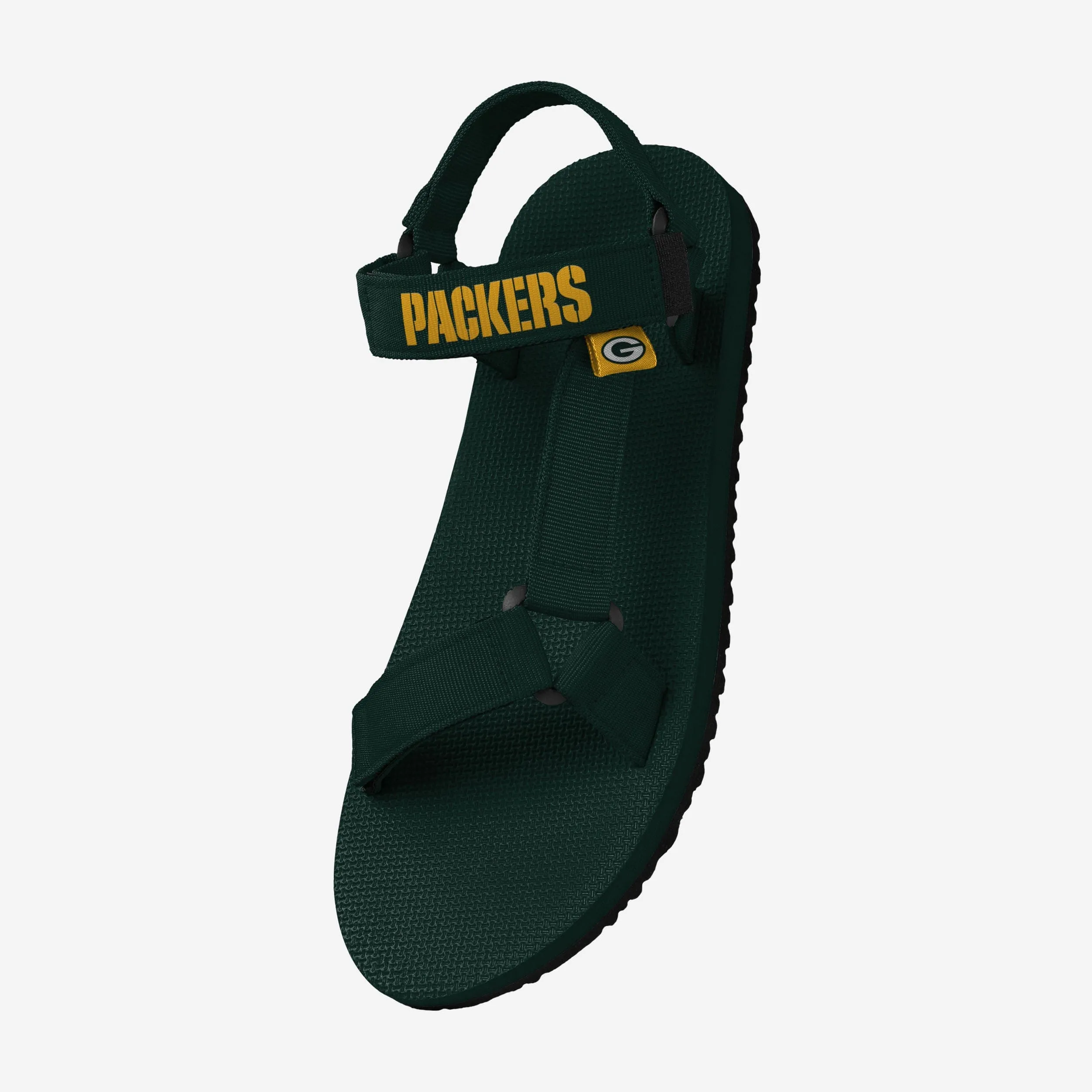 Green Bay Packers Mens Solid Strap Sandal