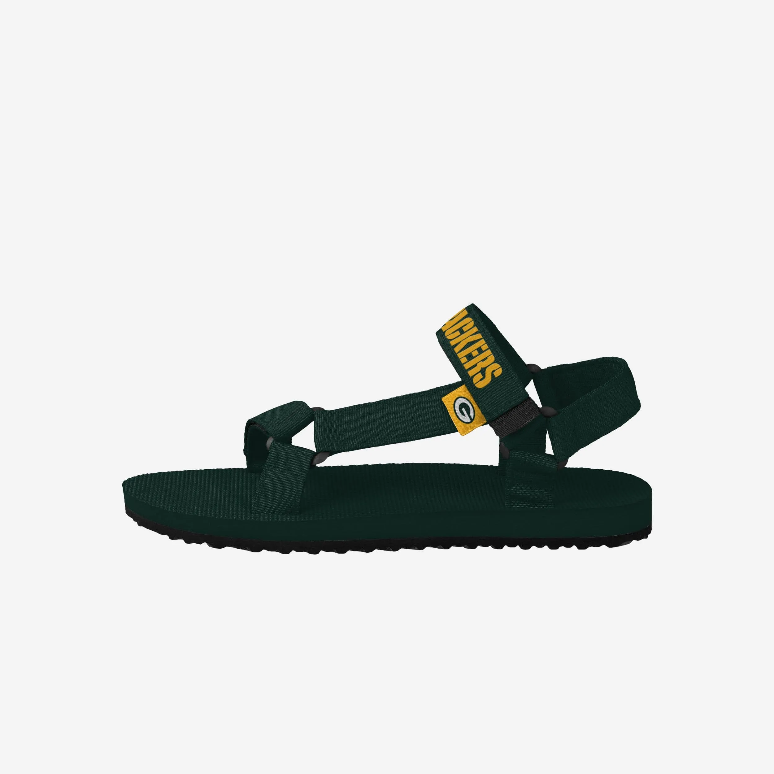Green Bay Packers Mens Solid Strap Sandal