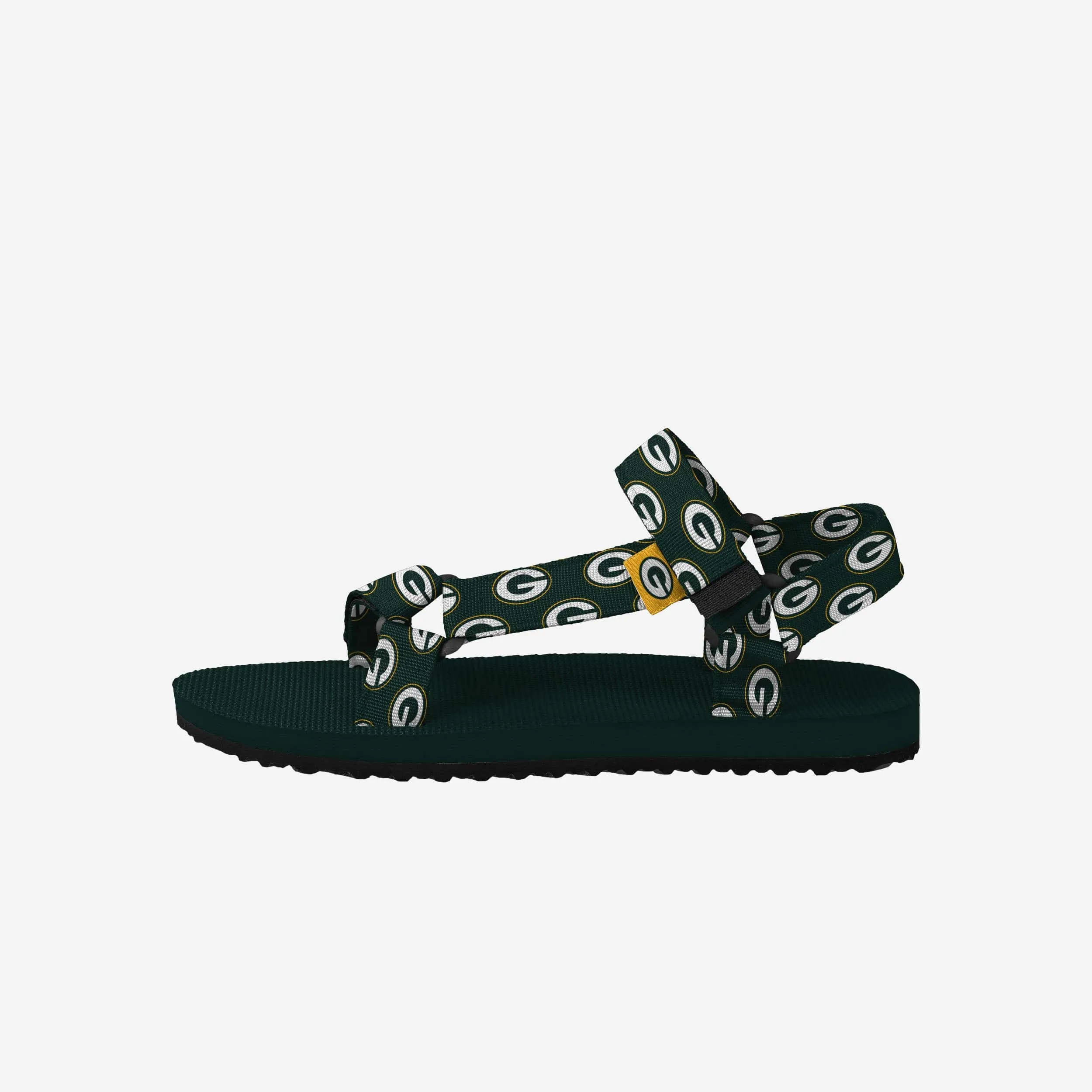 Green Bay Packers Womens Repeat Logo Strap Sandal