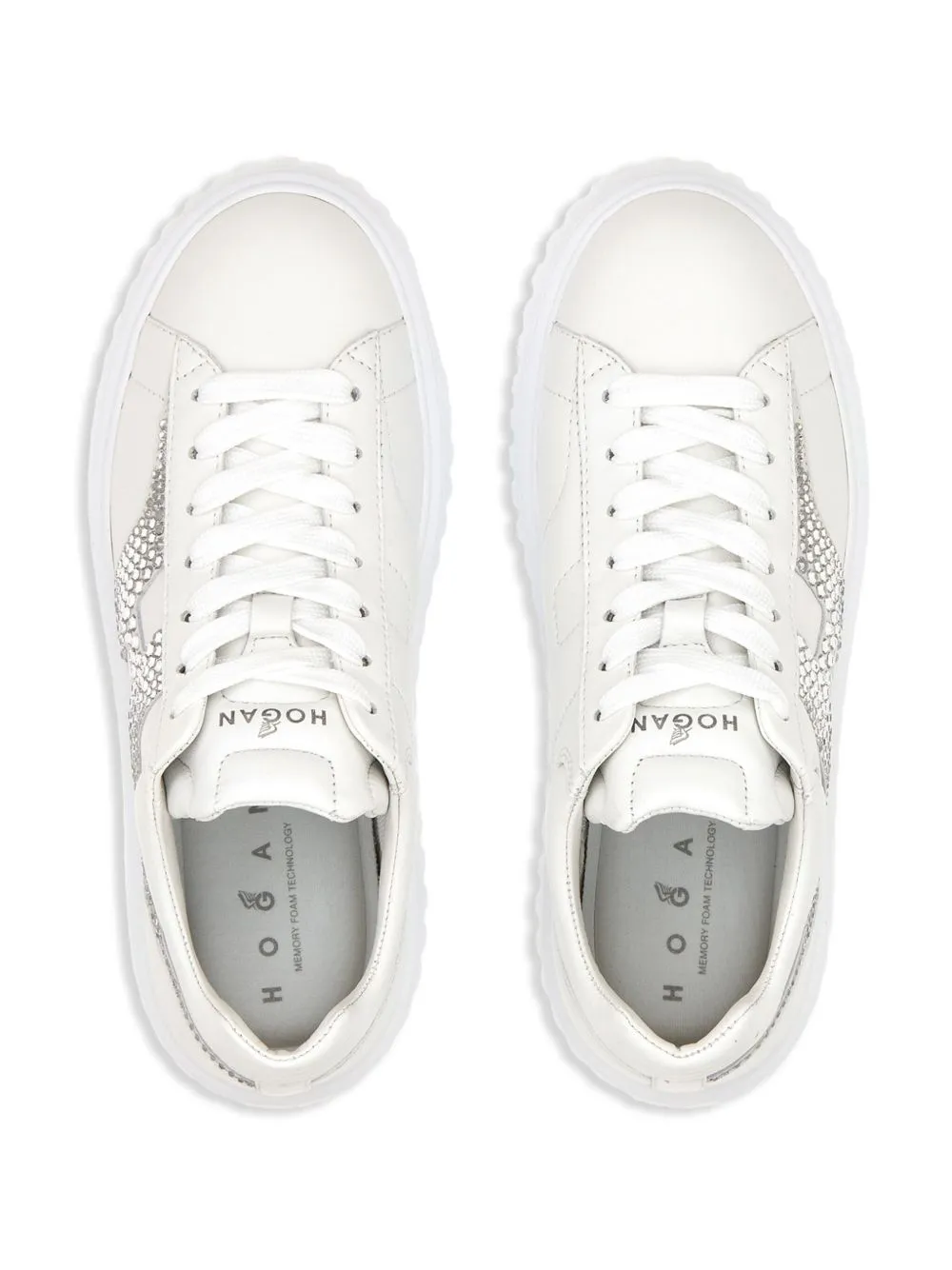 H-stripes leather sneakers