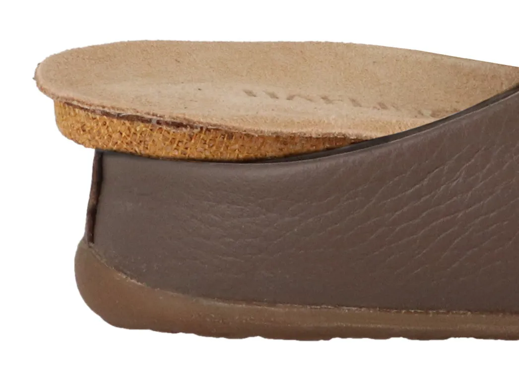 HAFLINGER Women Men leather Slippers 'Everest Basico', beige