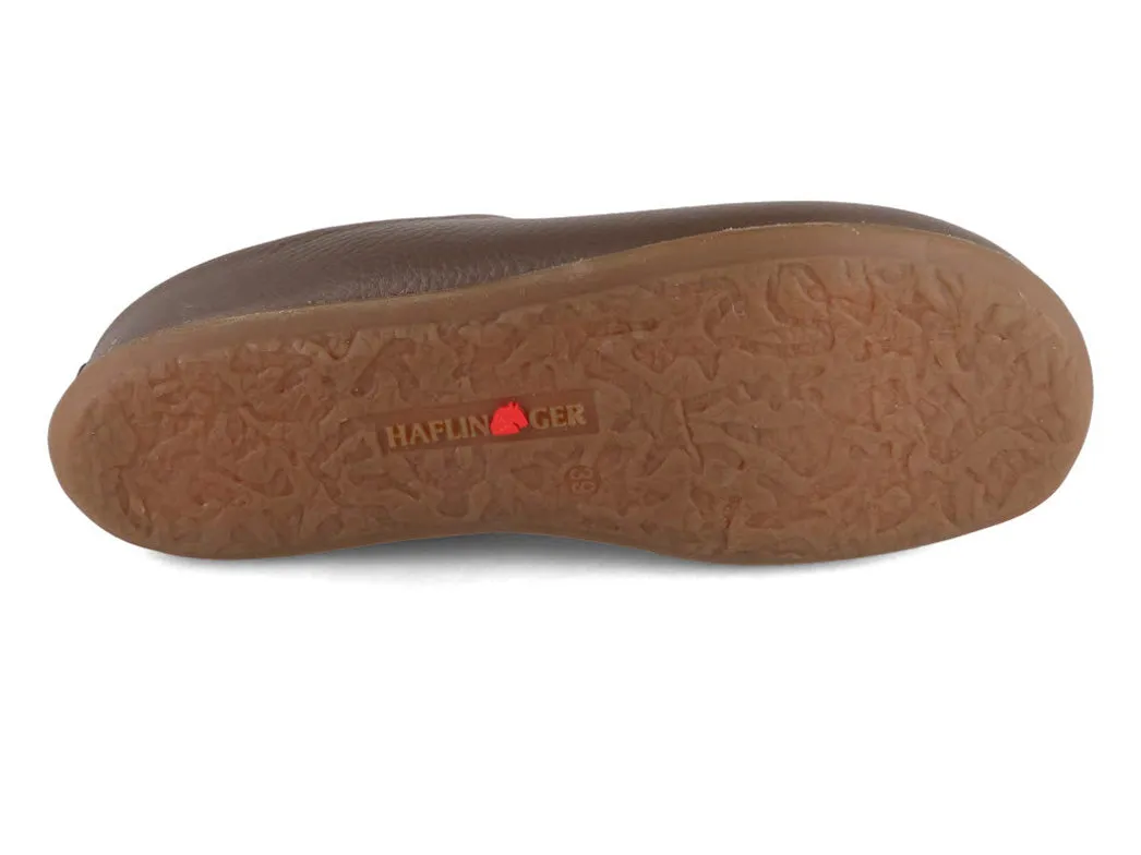 HAFLINGER Women Men leather Slippers 'Everest Basico', beige