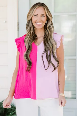 Half Of My Love Top, Pink