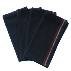 Hand Woven Celebration Table Napkins | Black