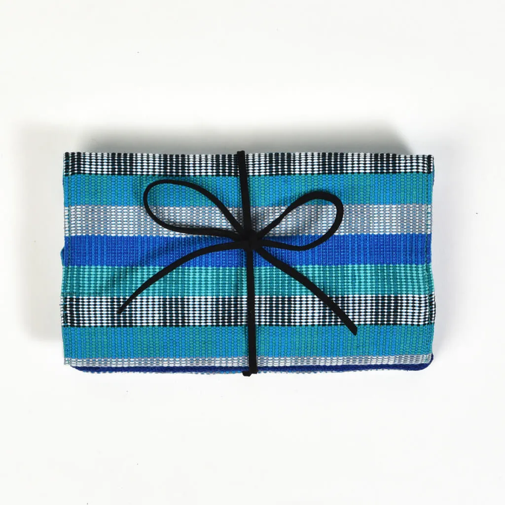 Hand Woven Mini Jewelry Roll | Blue Moon Cuadritos