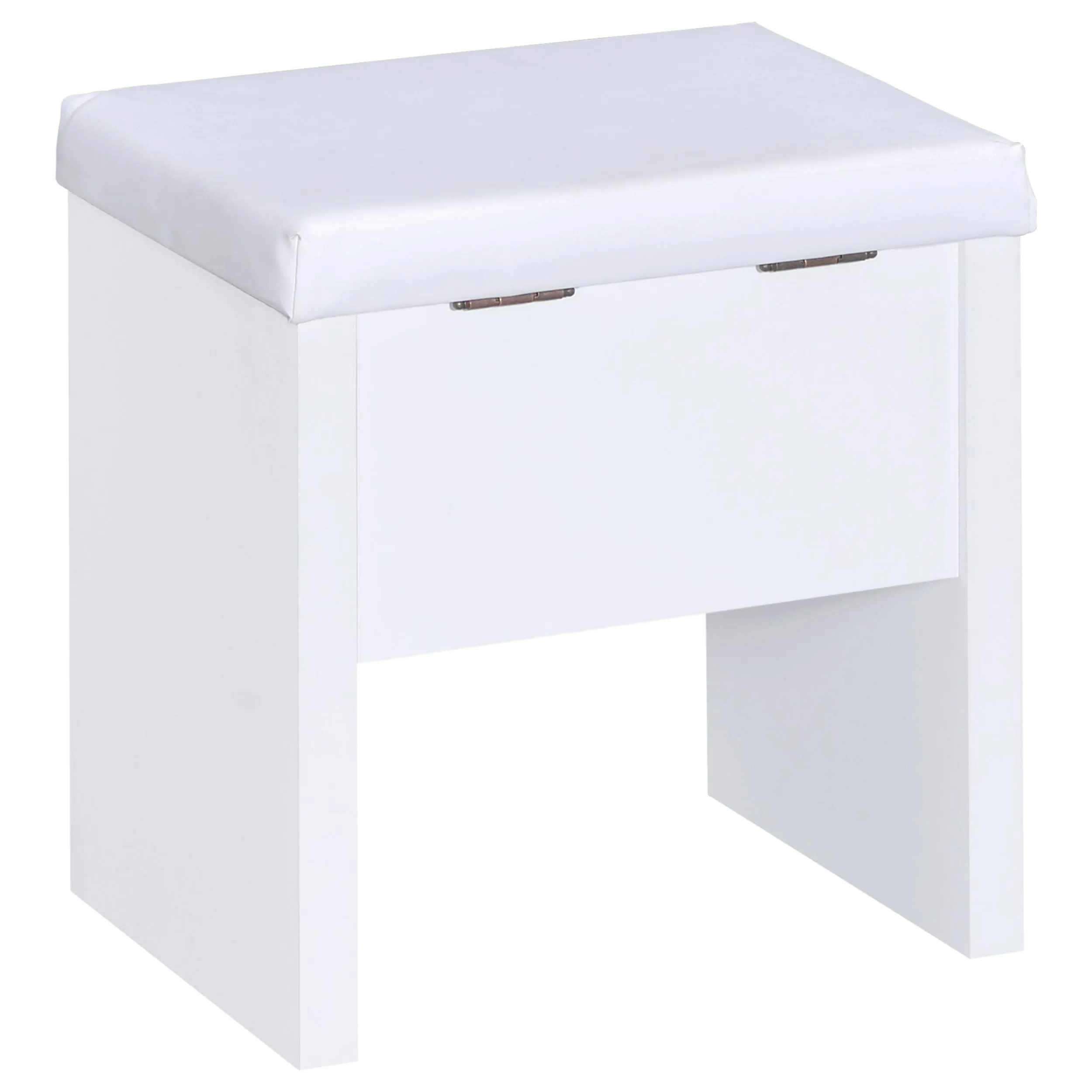 Harvey Vanity Set with Lift-Top Stool White